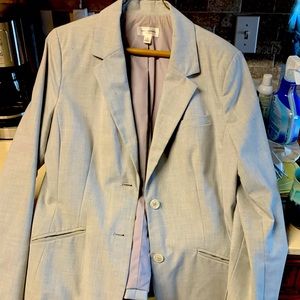Womens gray suit jacket, size 12, Isaac Mizrahi brand.